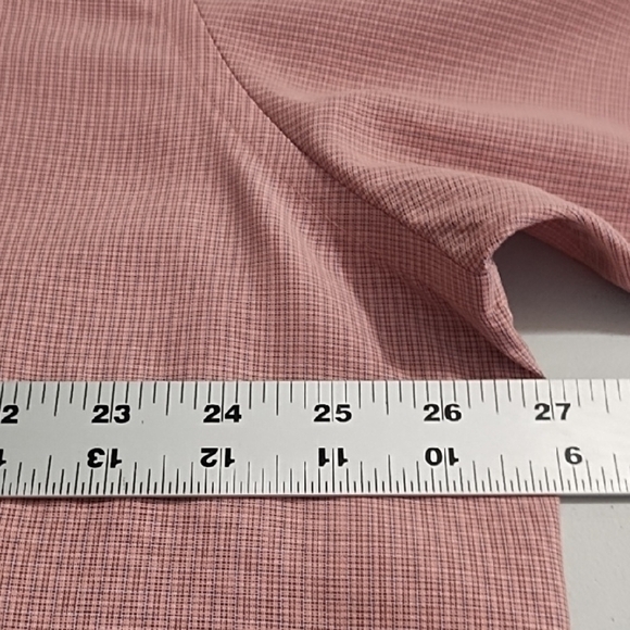 Roundtree & Yorke Pink Cmall Plaid Casual Button Down Shirt Short Sleeve - Picture 4 of 9